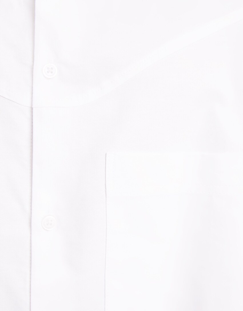Camisa màniga llarga cropped òxford-Blanc-5