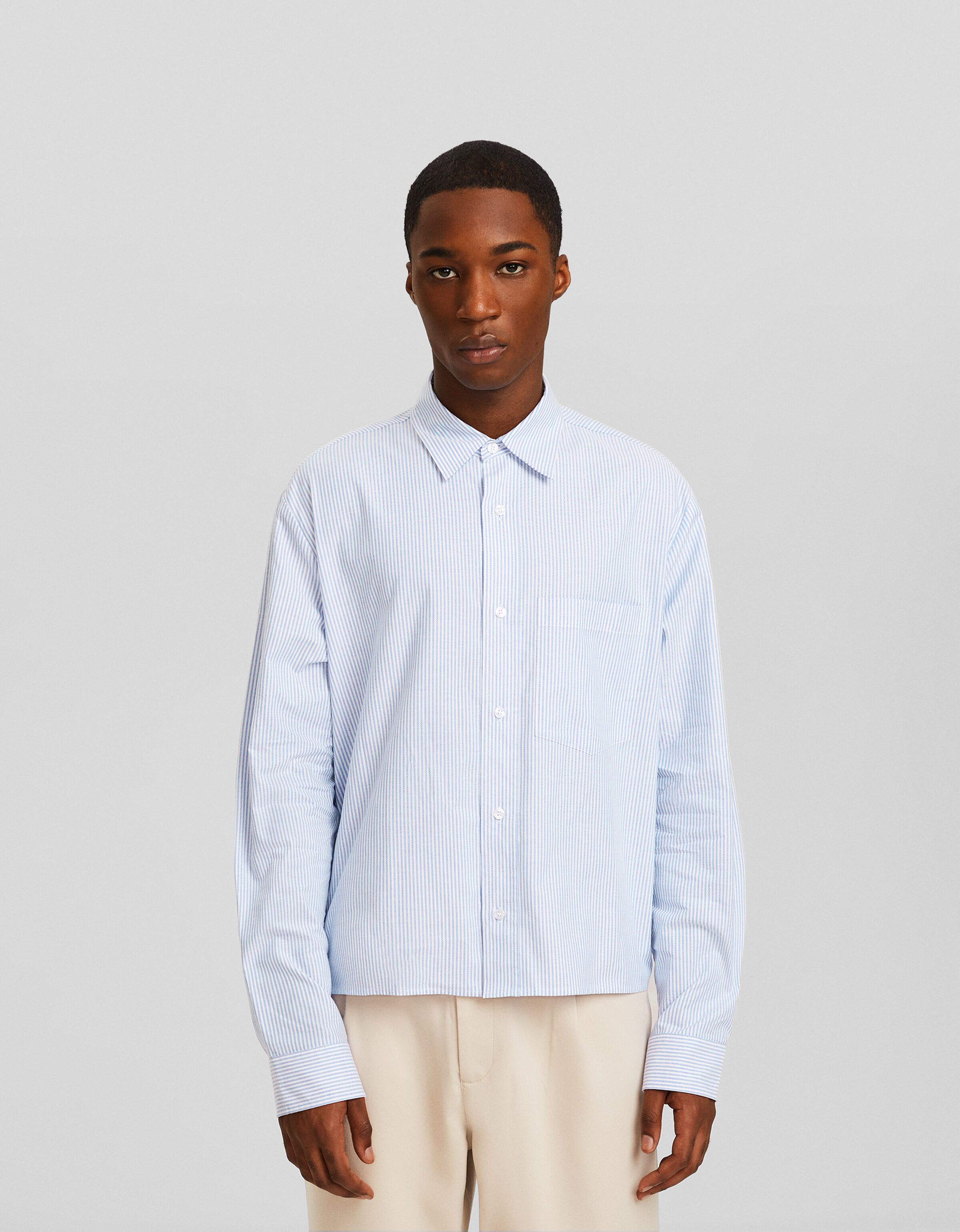 Camisa de store rayas hombre bershka