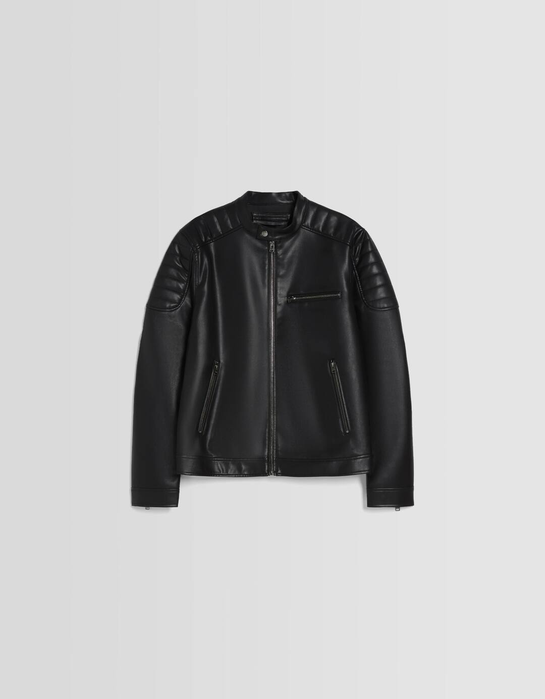 Faux leather biker jacket