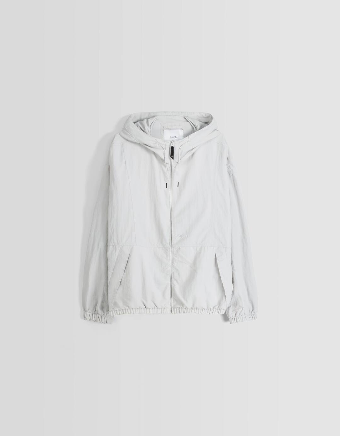 Lightweight nylon hoodie jacket