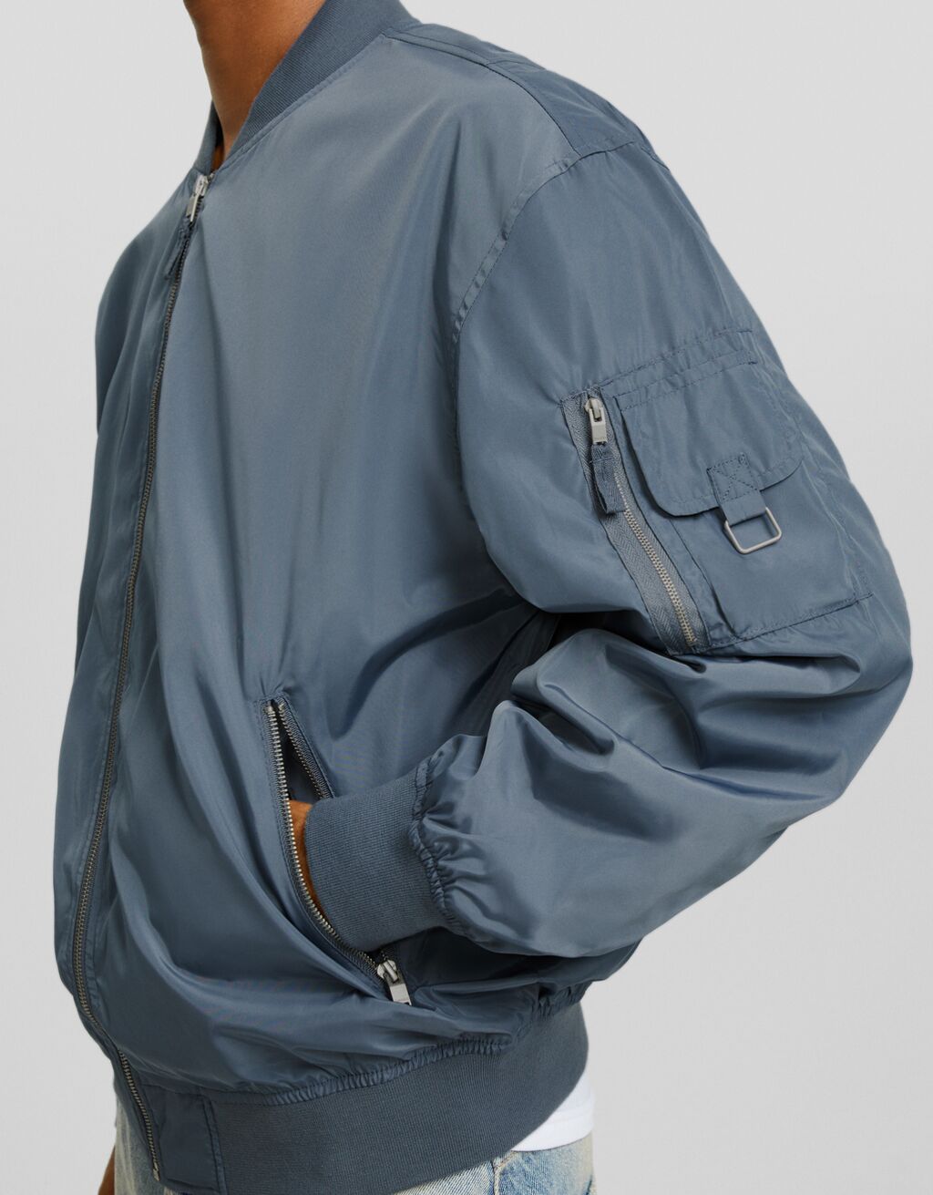 Lightweight technical bomber jacket Men Bershka