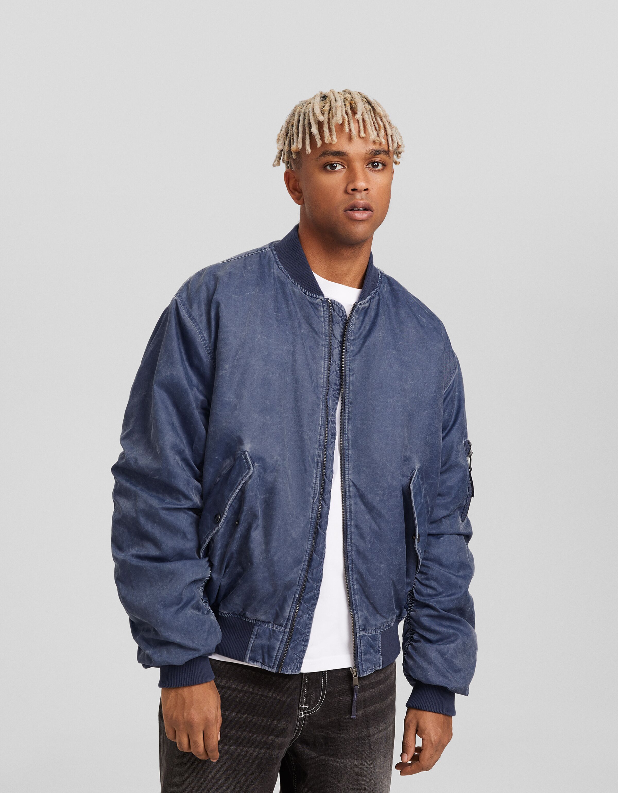 Bershka men's clearance bomber jacket