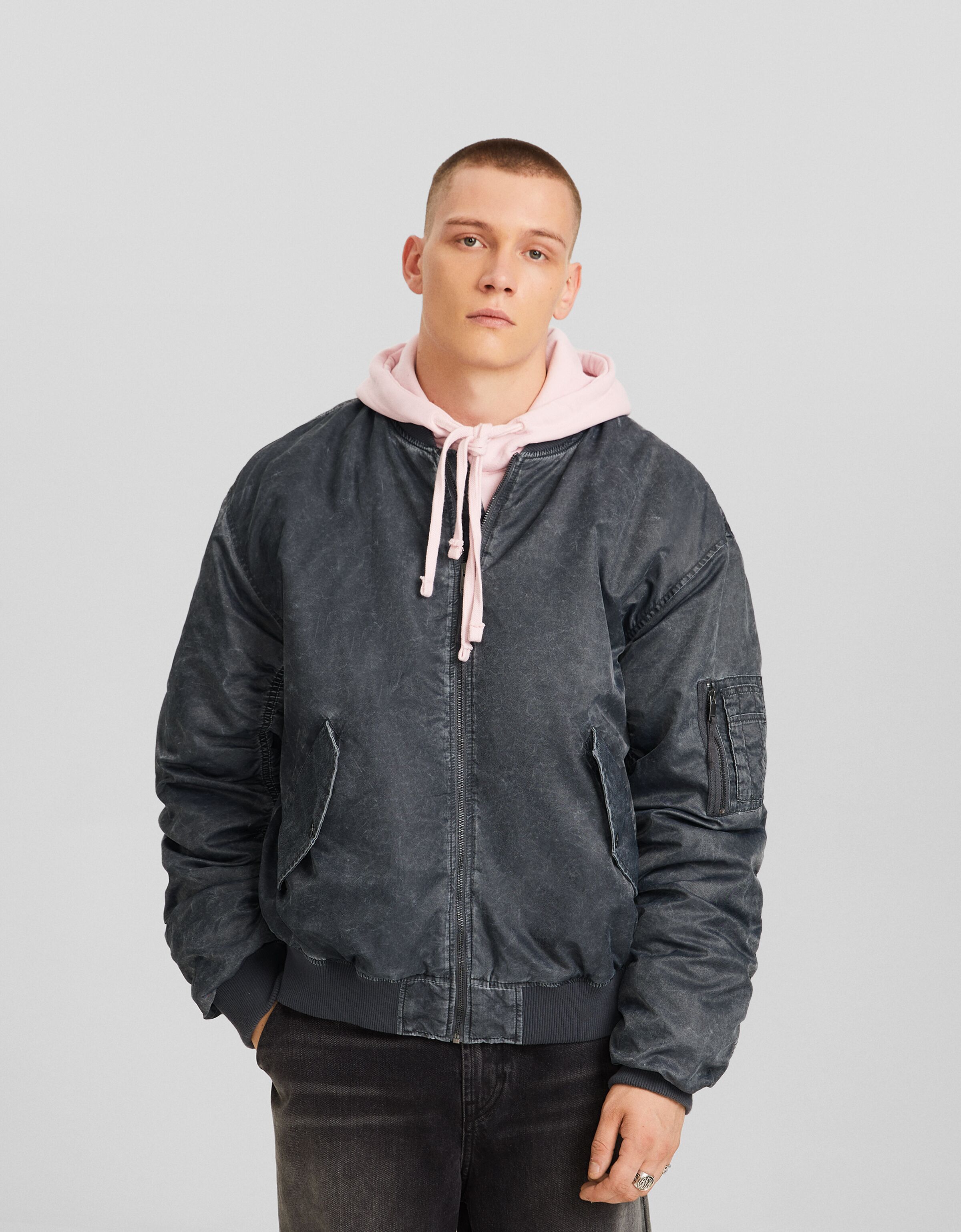 Bershka bomber jacket store mens