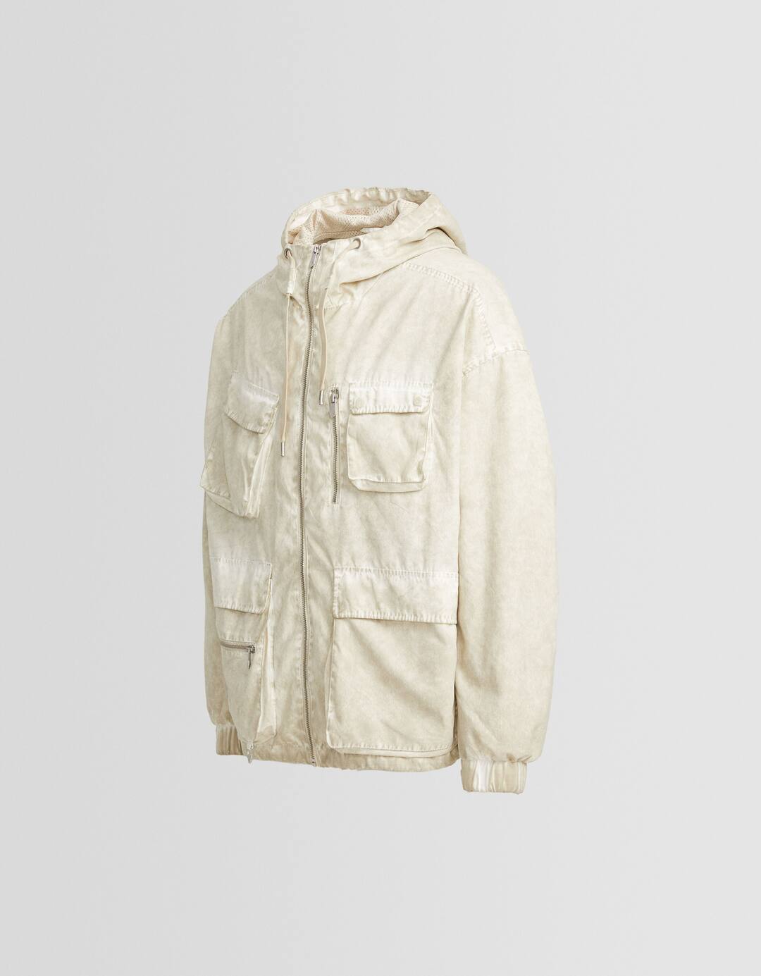 Multi-pocket Generation Bershka nylon jacket