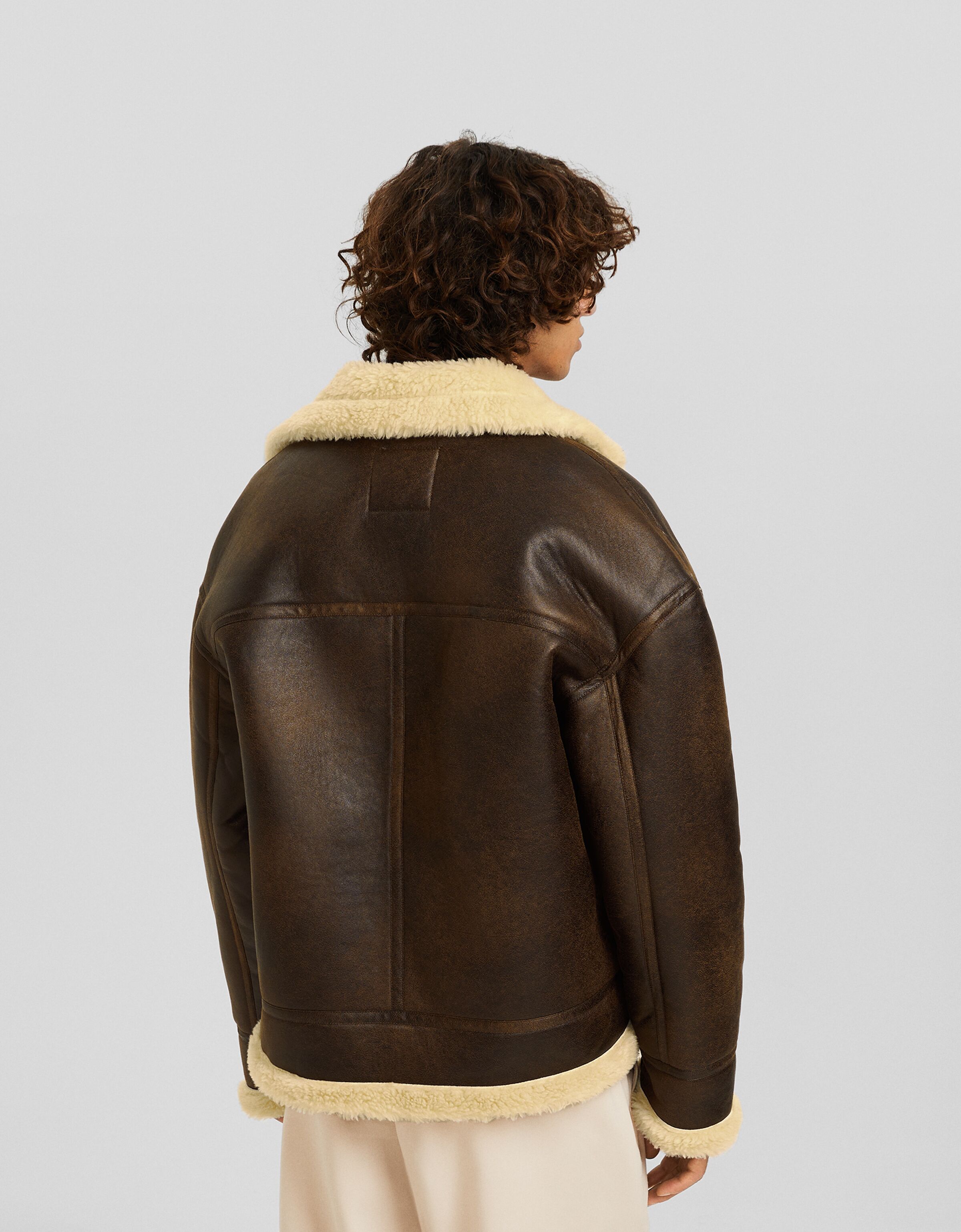 Veste en cuir online homme bershka