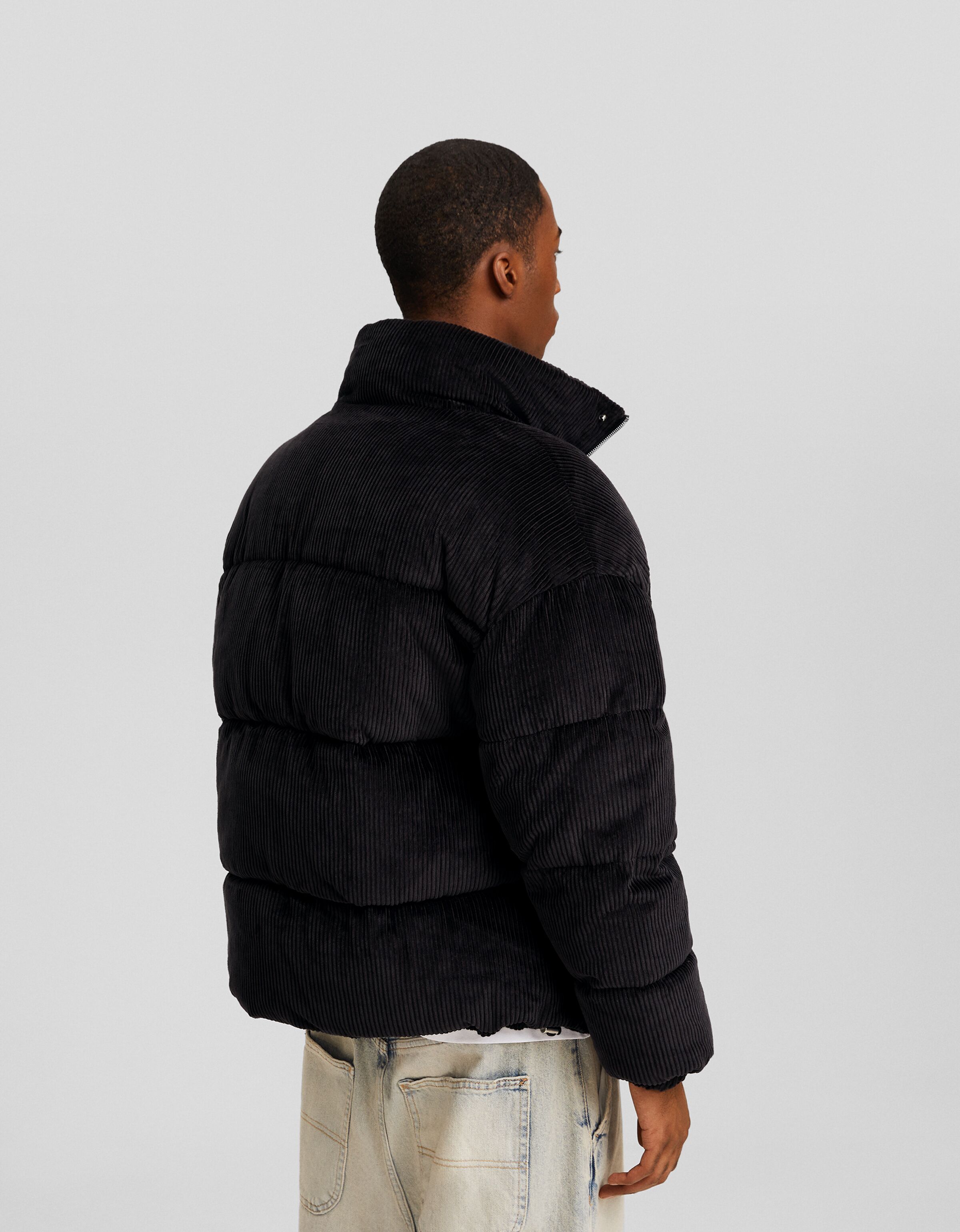 Bershka corduroy store puffer jacket