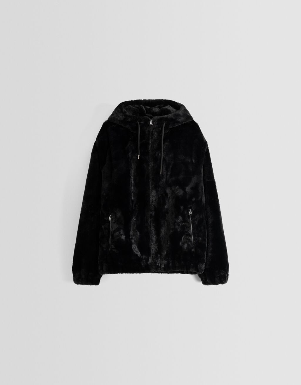 Fuzzy jacket with hood