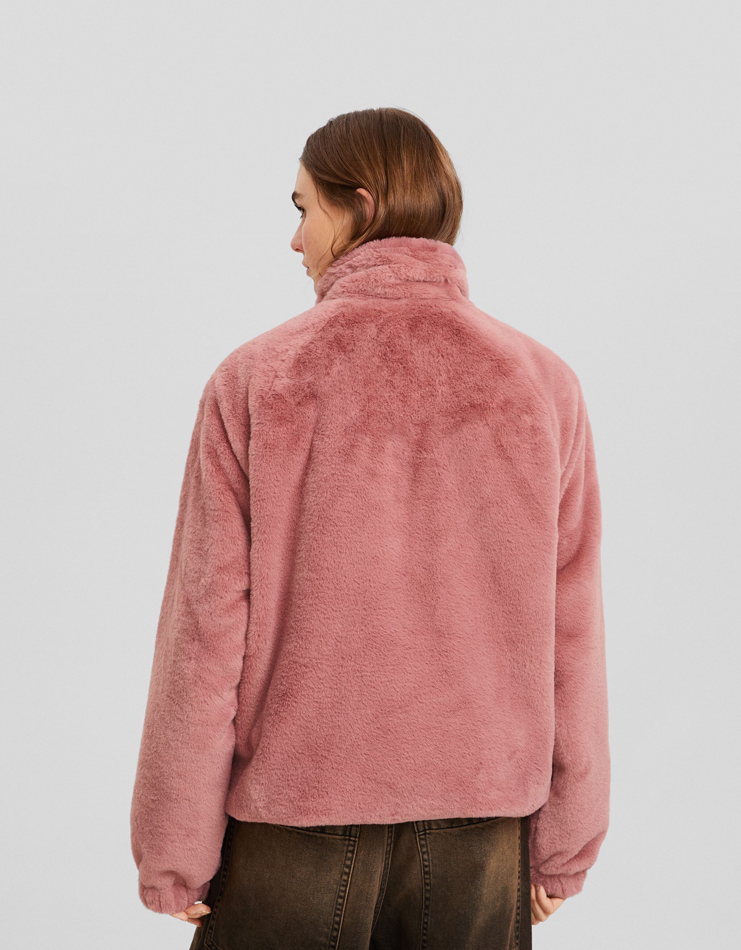 Bershka teddy jacket hotsell