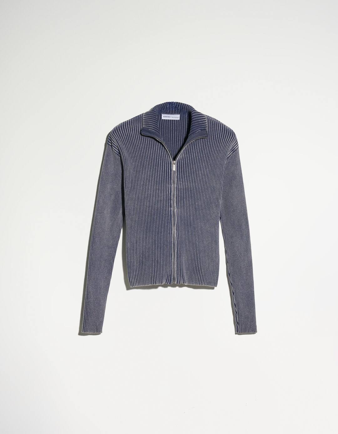Faded-effect cardigan