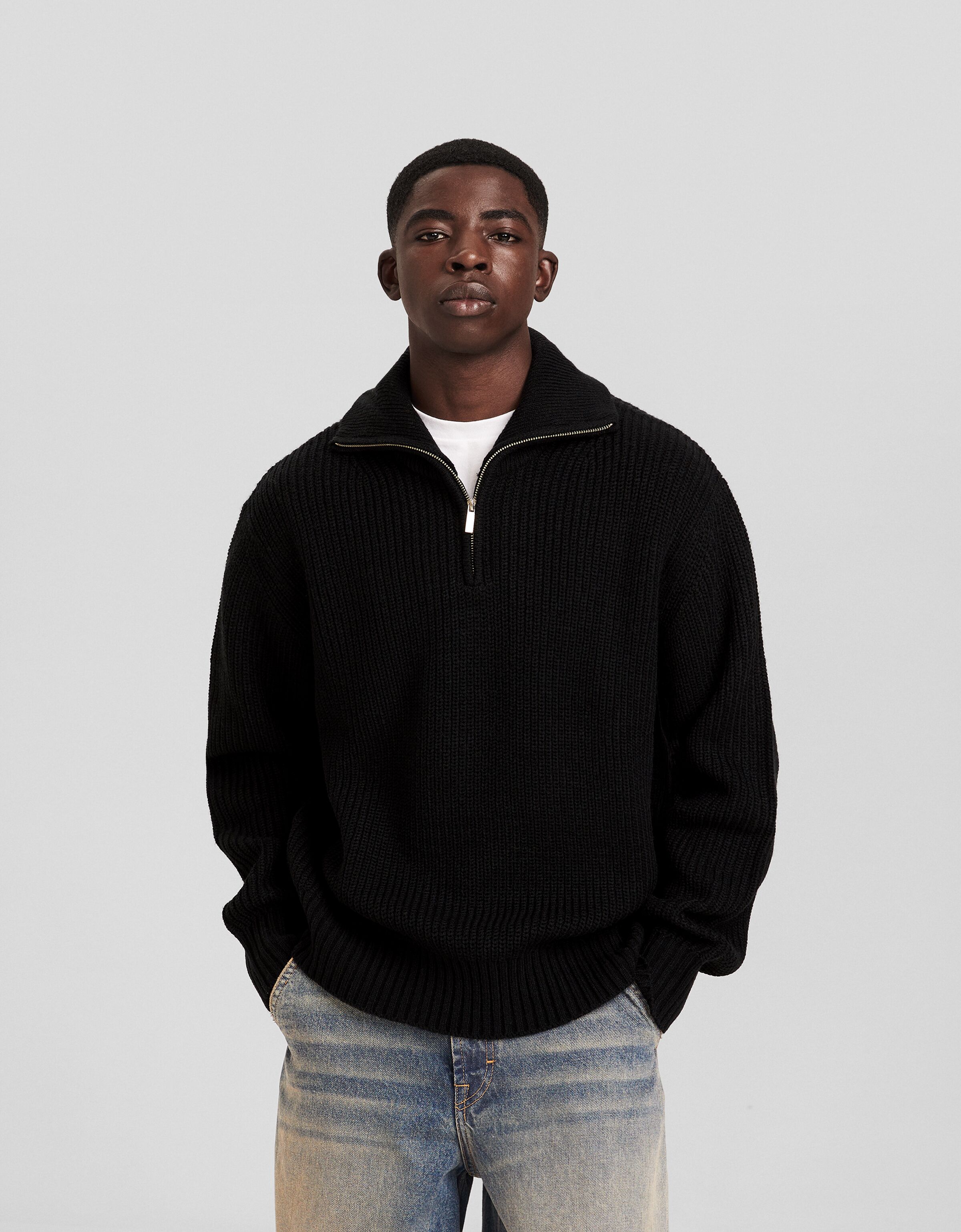 Col roulé homme bershka hot sale