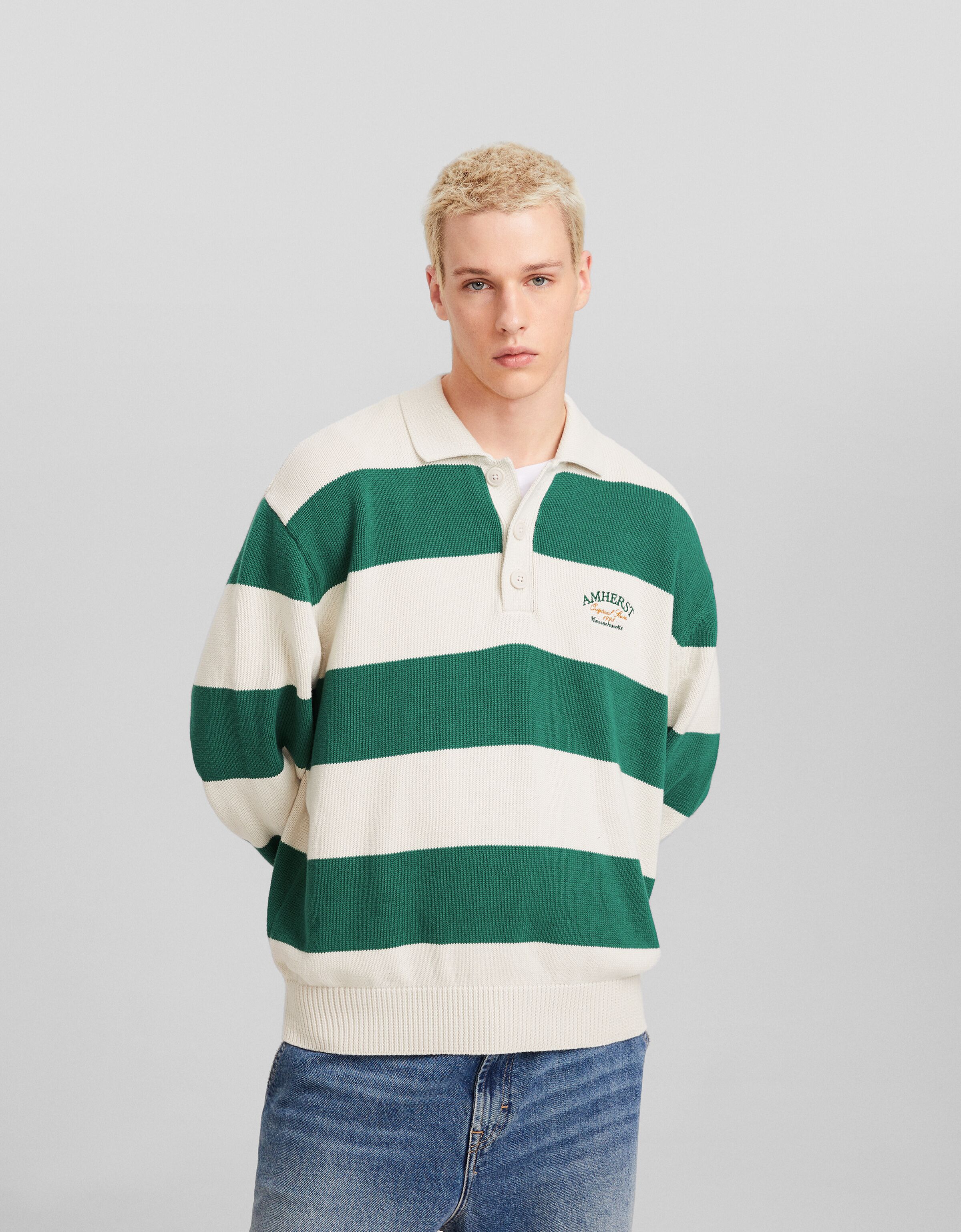 Pull col polo online homme zara