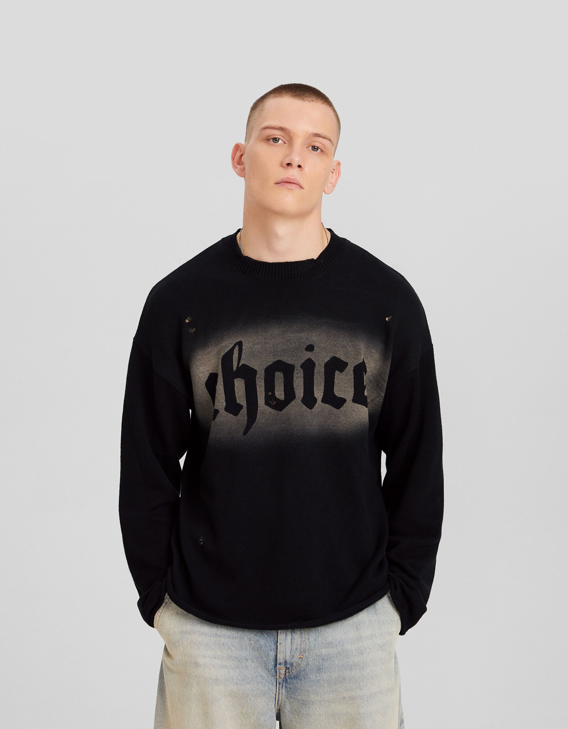 Bershka homme pull hot sale