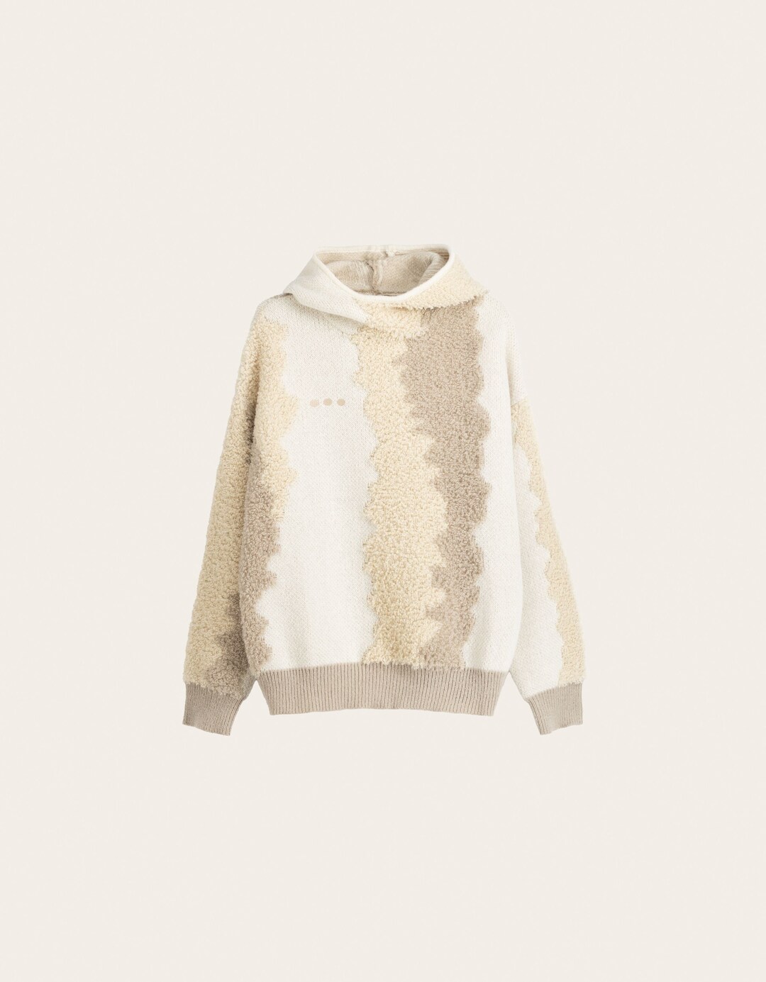 RAL7000STUDIO x BERSHKA combi trui met capuchon en structuur