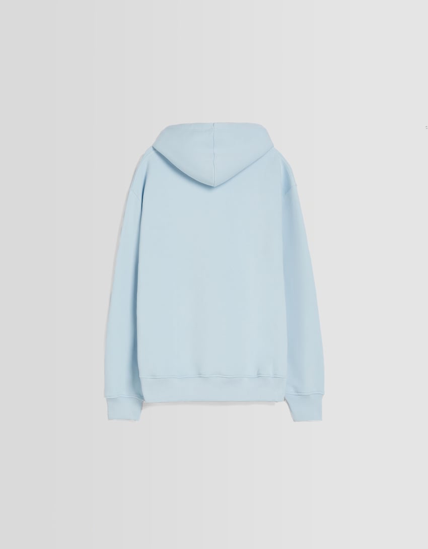 Bluza z kapturem-Jasnoniebieski-5
