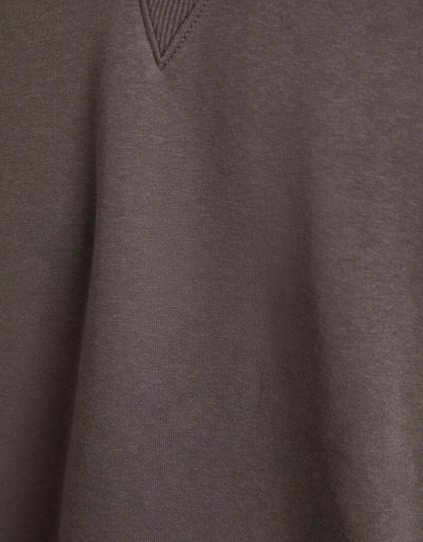 Sweatshirt mit Rundausschnitt-Grau-6