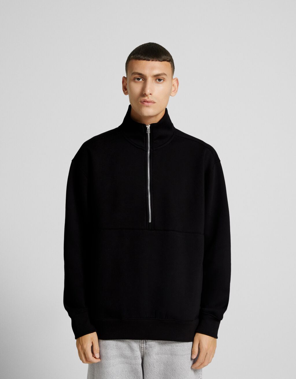 Bershka zip front outlet sweat