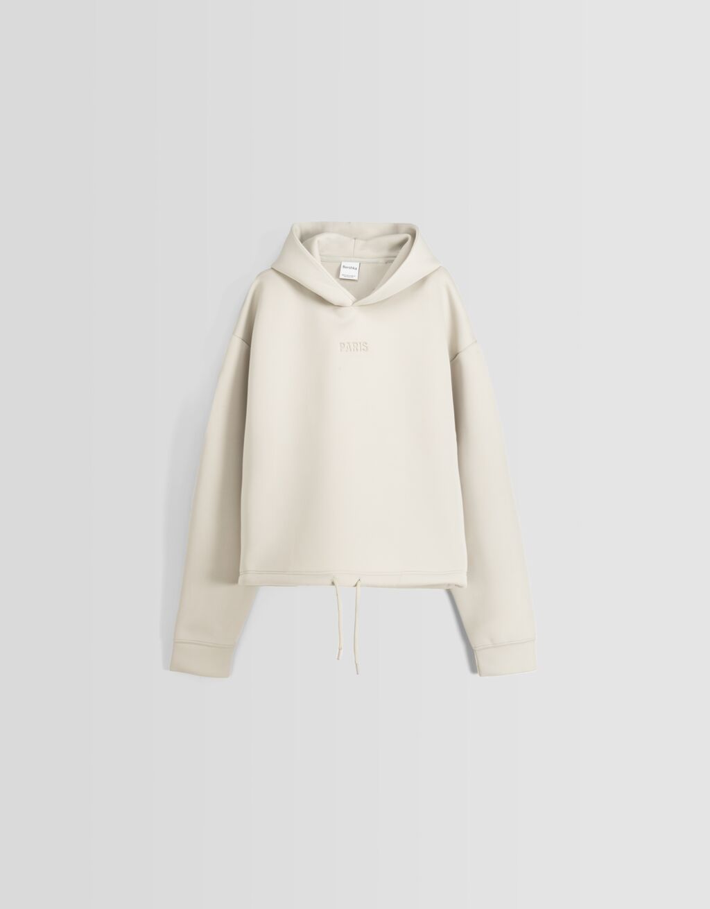 Cropped technical boxy fit hoodie
