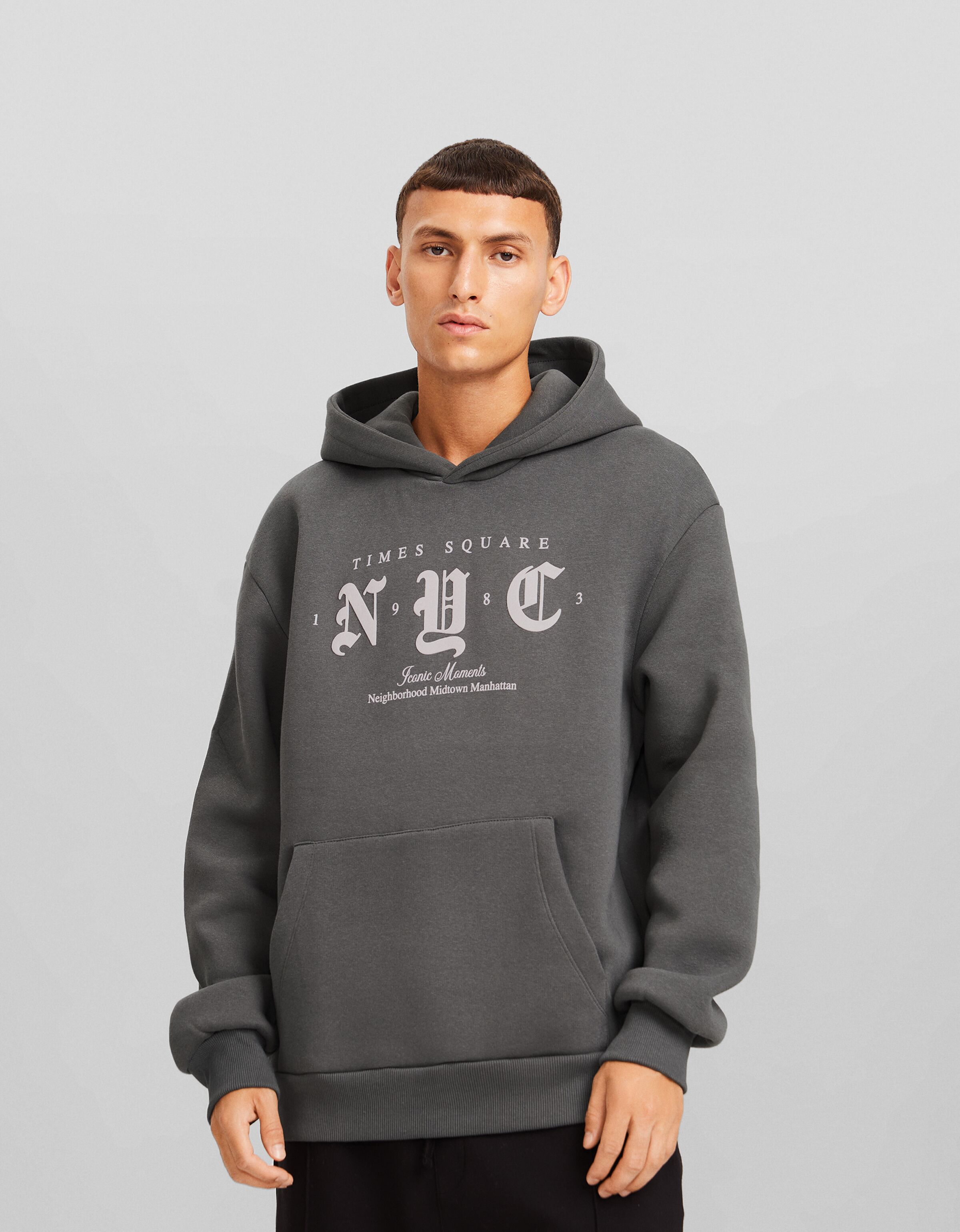 Sudadera capucha print New York City REBAJAS hasta 70 Hombre