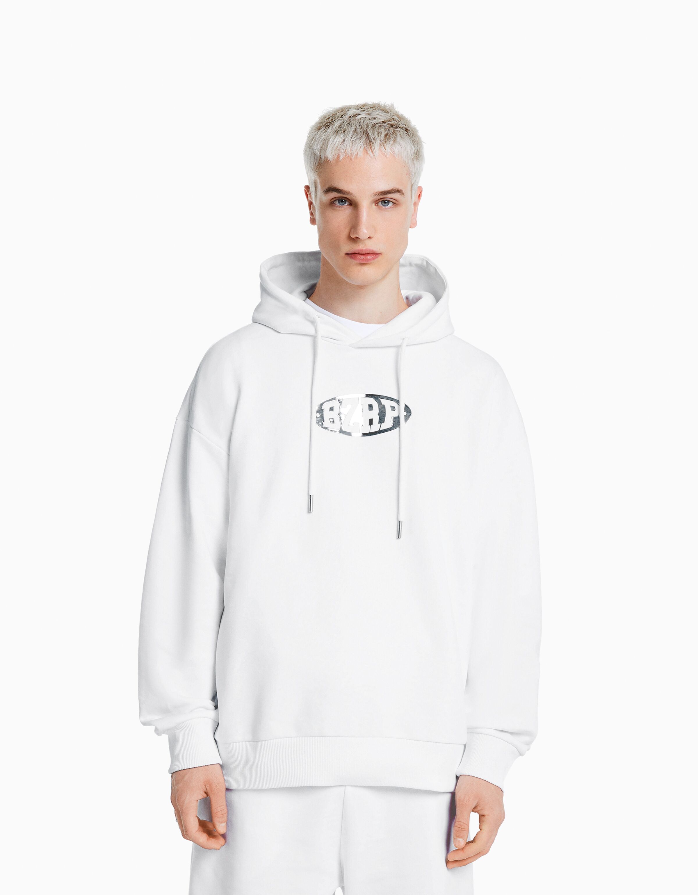 BERSHKA ft. BIZARRAP print hoodie Twin sets Men Bershka