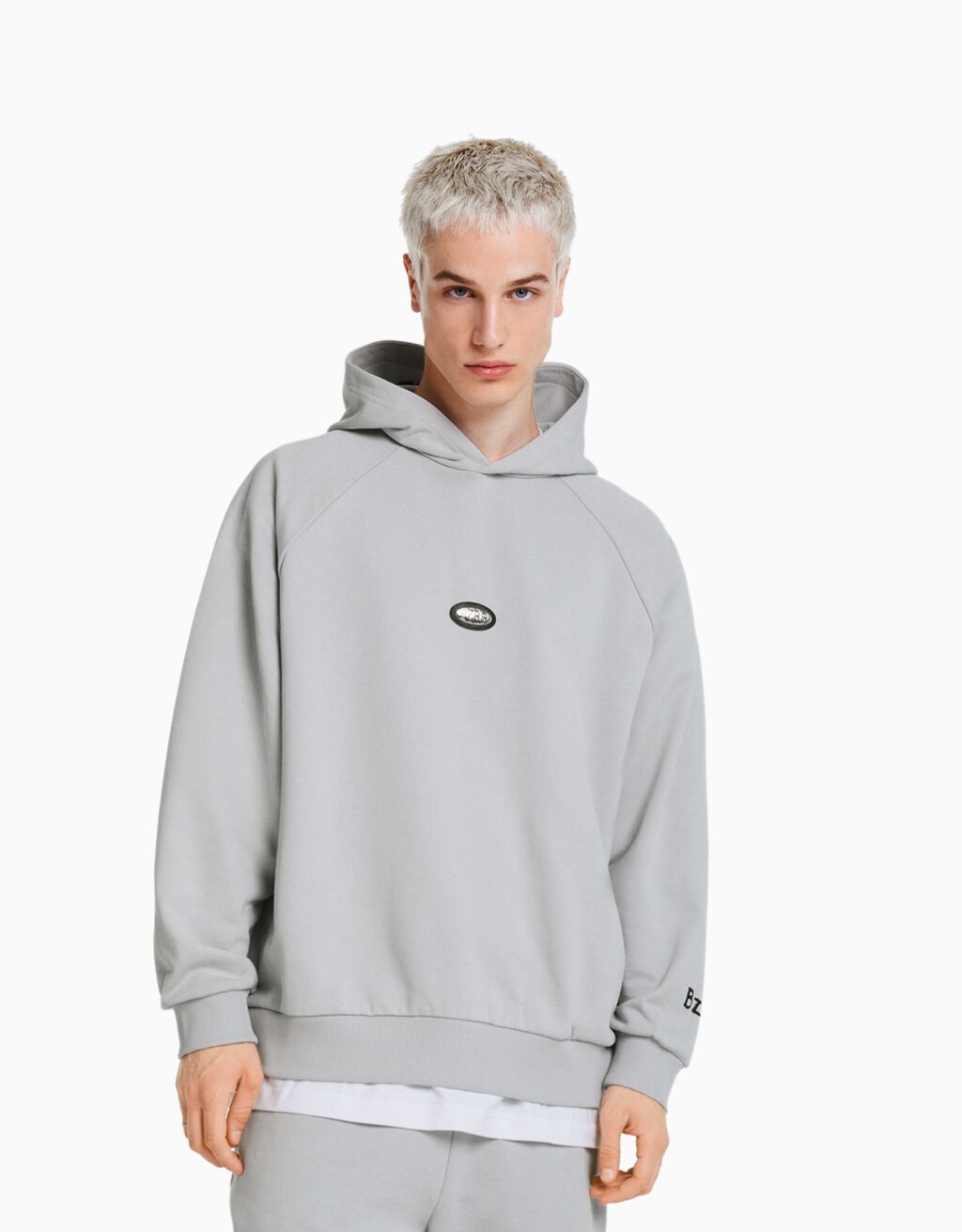 Sudadera shop bershka blanca