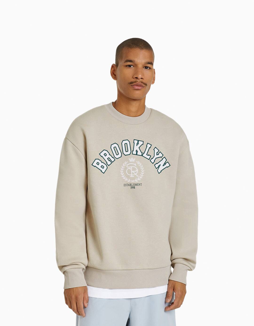 Brooklyn print round neck sweatshirt
