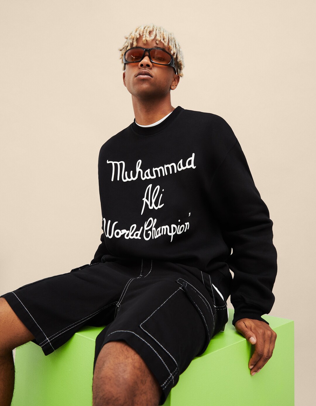 Sweatshirt Muhammad Ali mit Rundausschnitt und Print