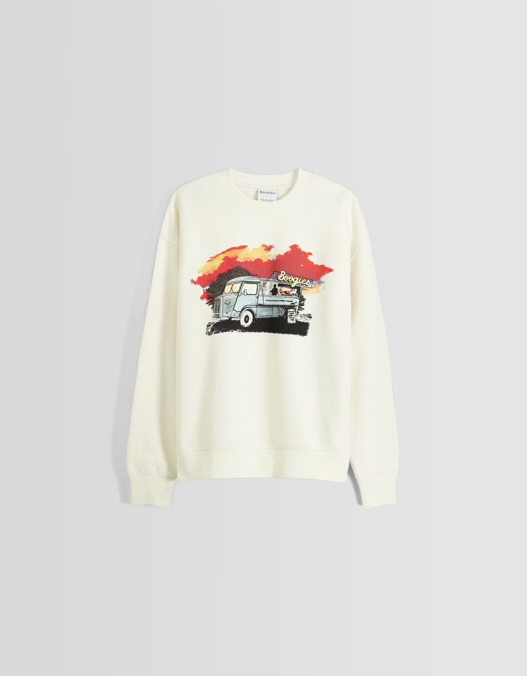 Sudadera cuello redondo print