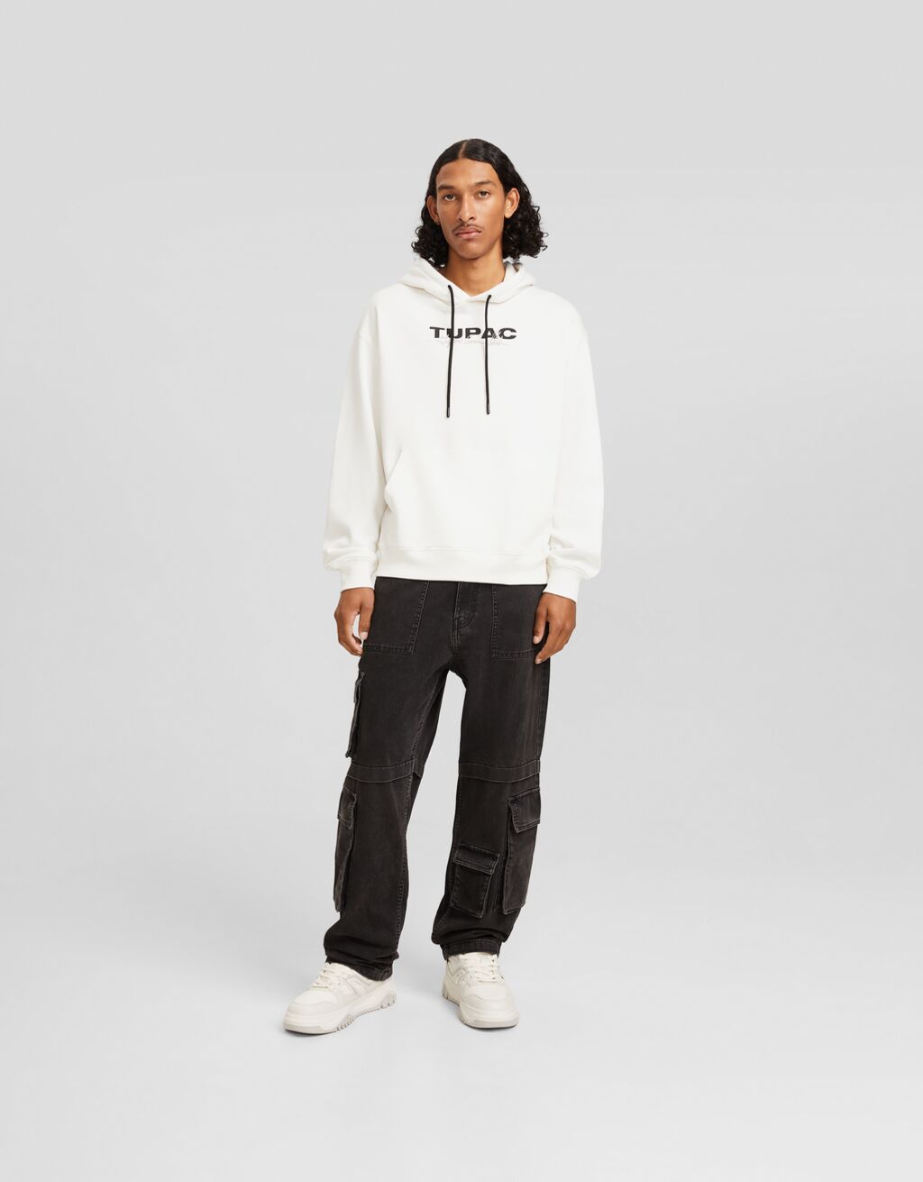 Tupac hoodie bershka clearance