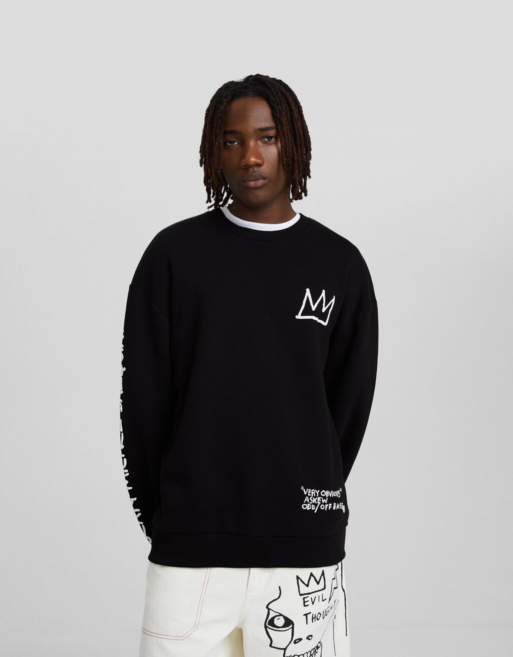 Jean Michel Basquiat print sweatshirt Men Bershka