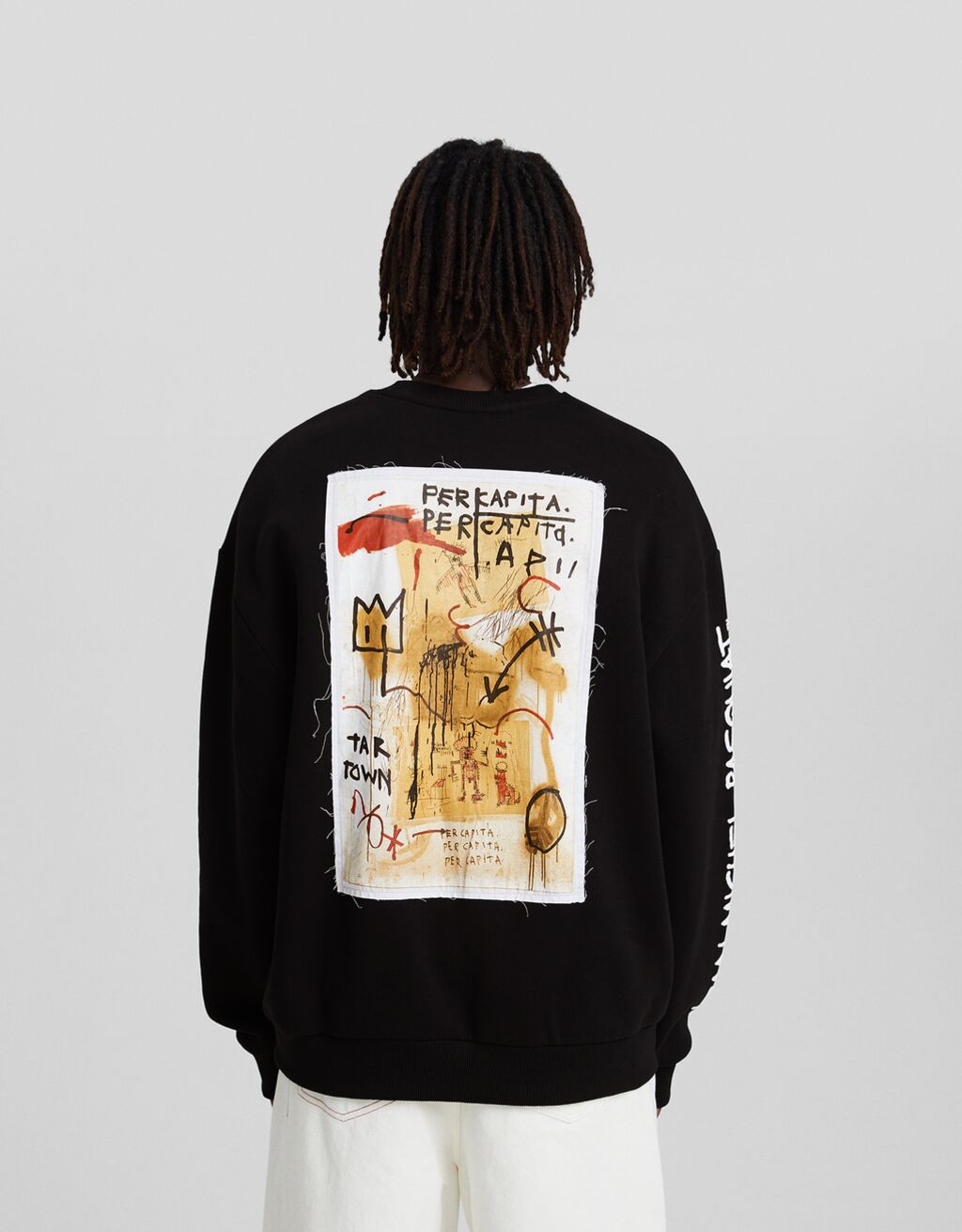 Jean Michel Basquiat print sweatshirt Men Bershka