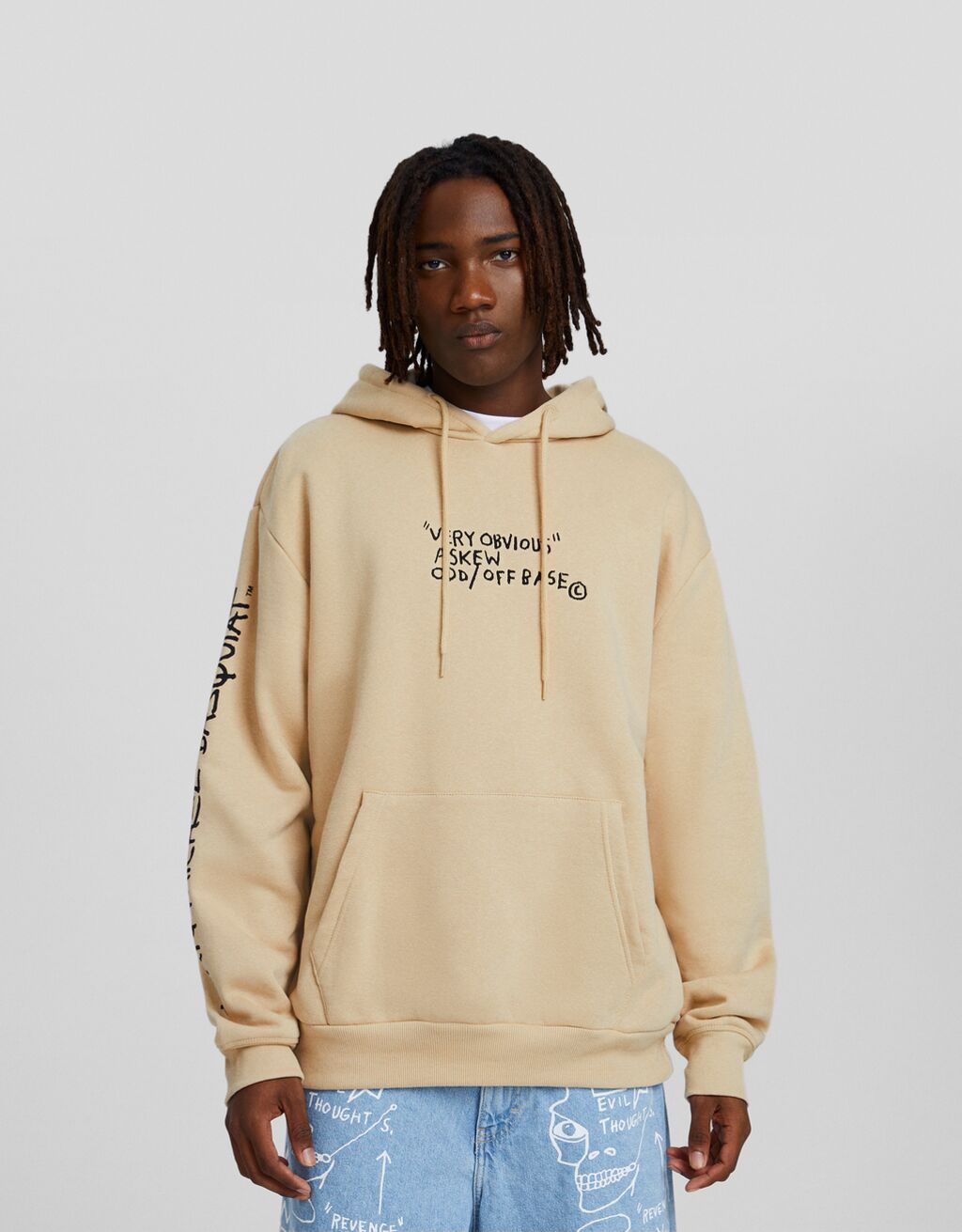Sweat capuche Jean Michel Basquiat imprim Homme Bershka