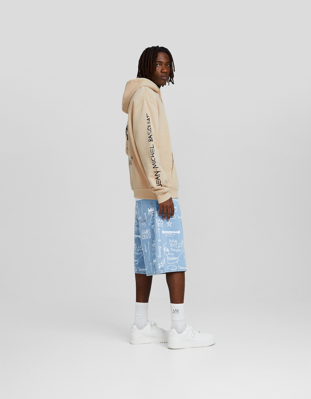 Sweat capuche Jean-Michel Basquiat imprimé