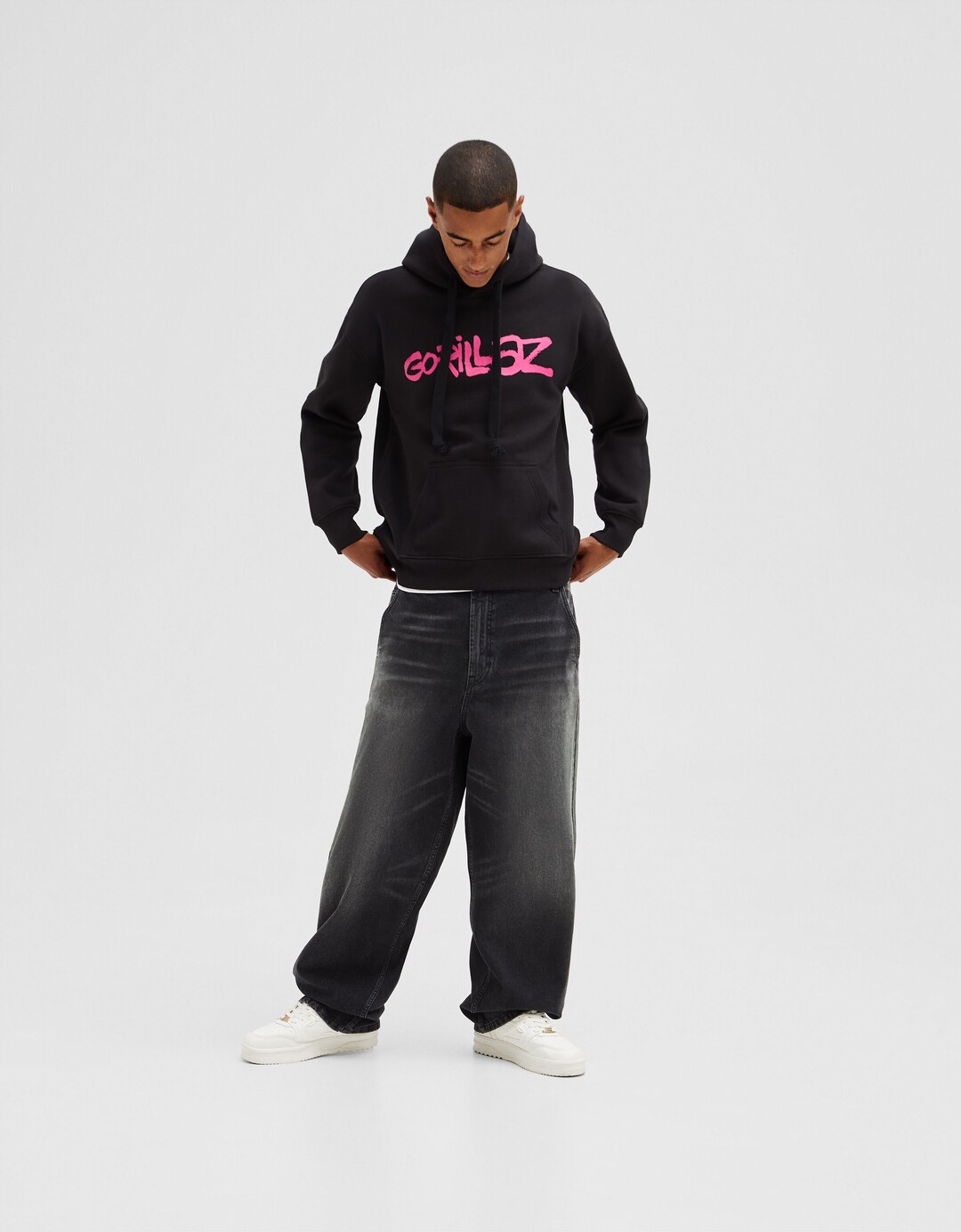 Gorillaz print estanpatudun kirol-jertsea, oversize