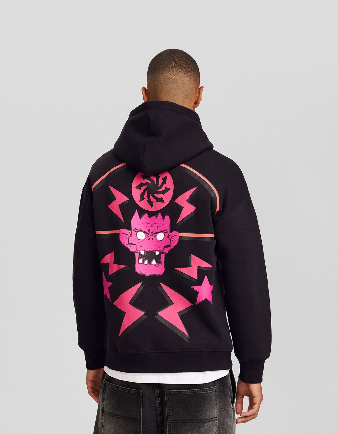 Oversize Gorillaz print hoodie