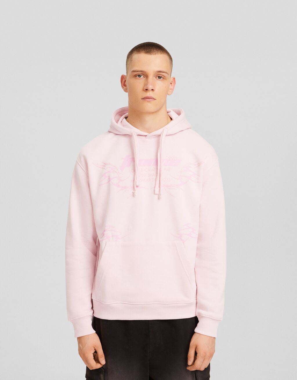 Bershka store pink hoodie