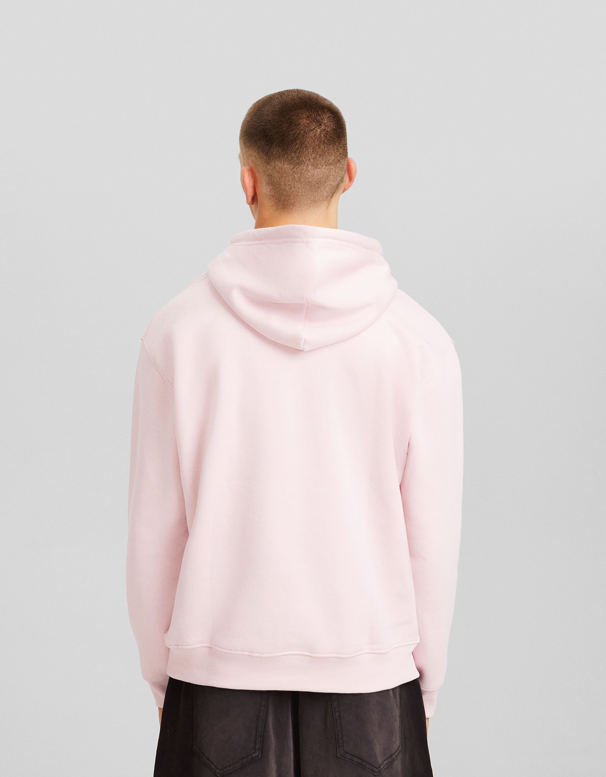 Printed hoodie Men Bershka