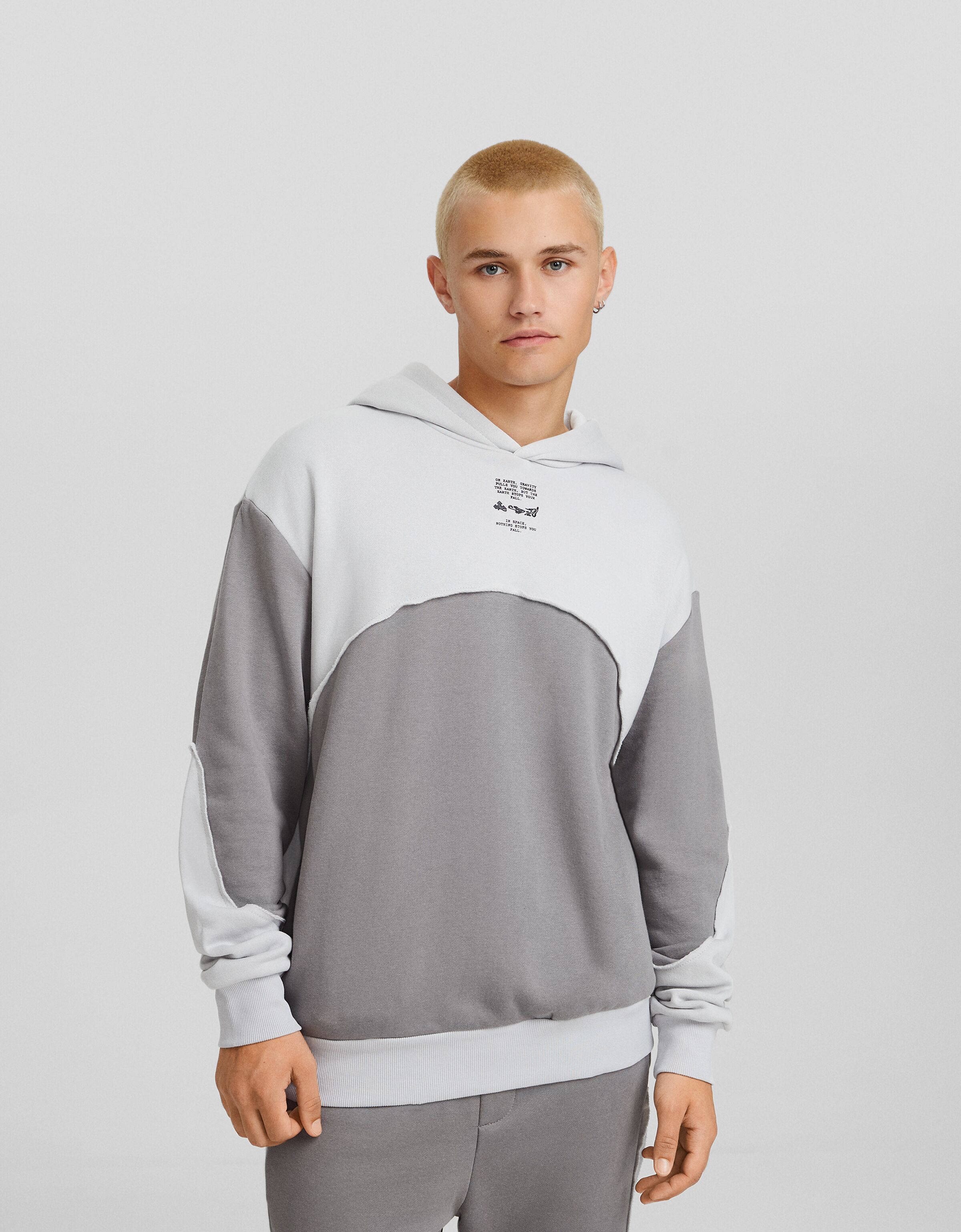 Sweat a capuche color block clearance