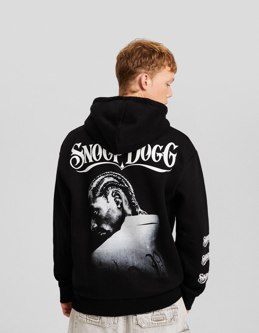 Sweat Snoop Dogg capuche oversize imprimé-Noir-1