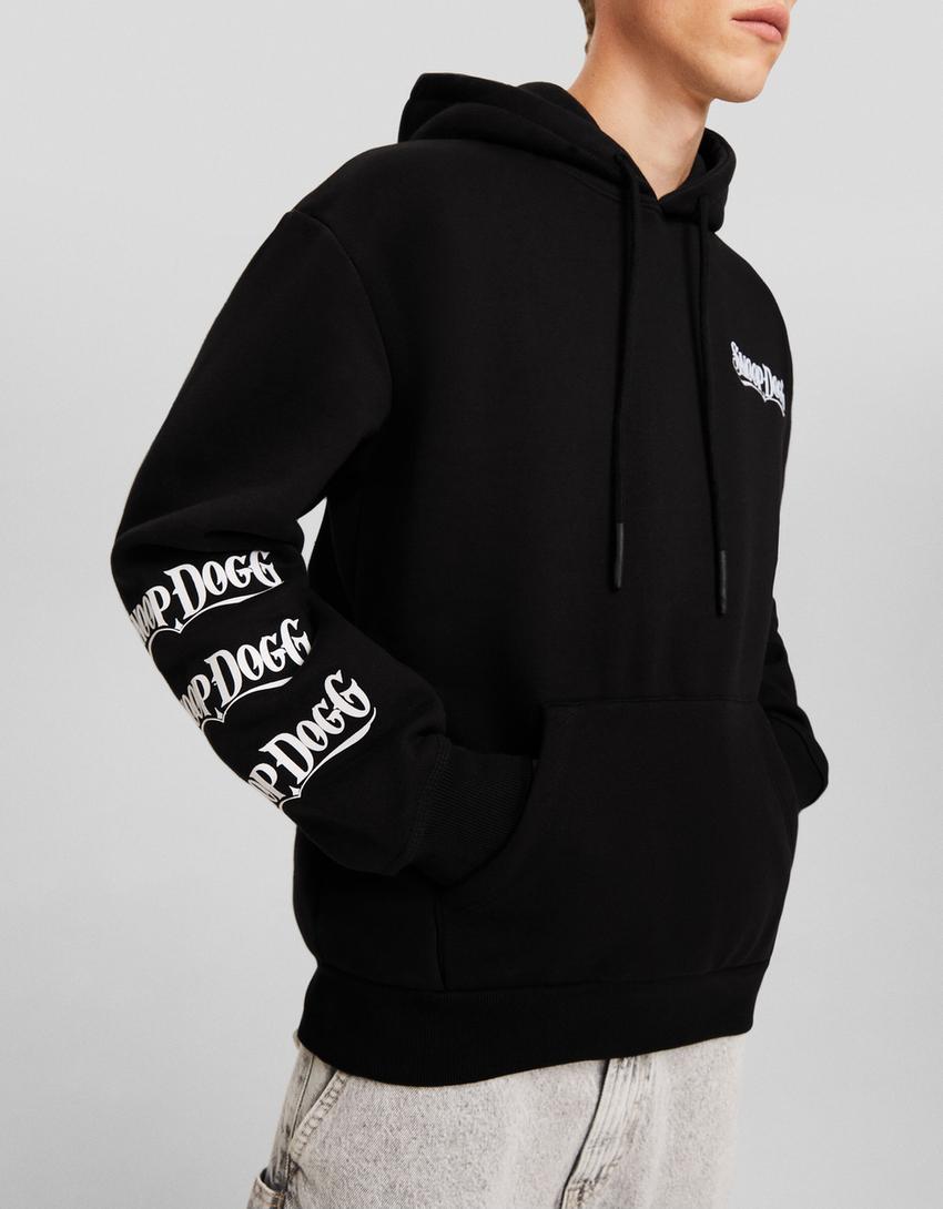 Sweat Snoop Dogg capuche oversize imprimé-Noir-2