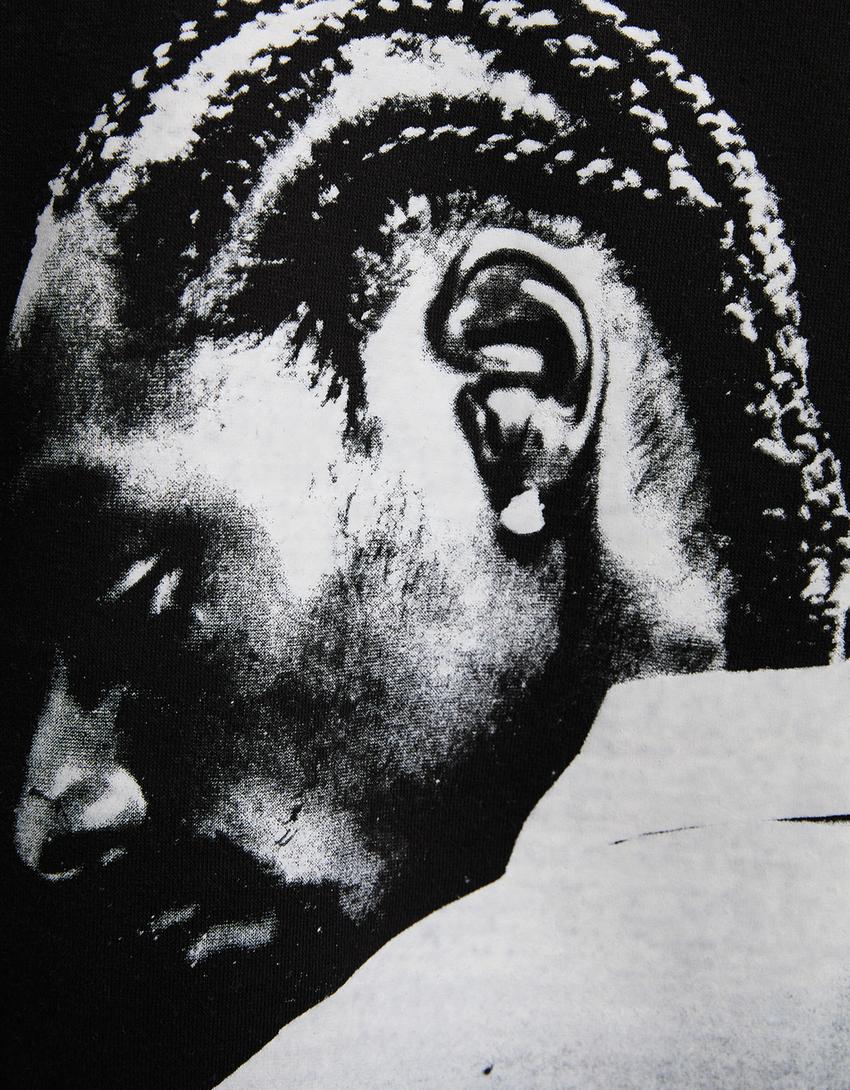 Sweat Snoop Dogg capuche oversize imprimé-Noir-6