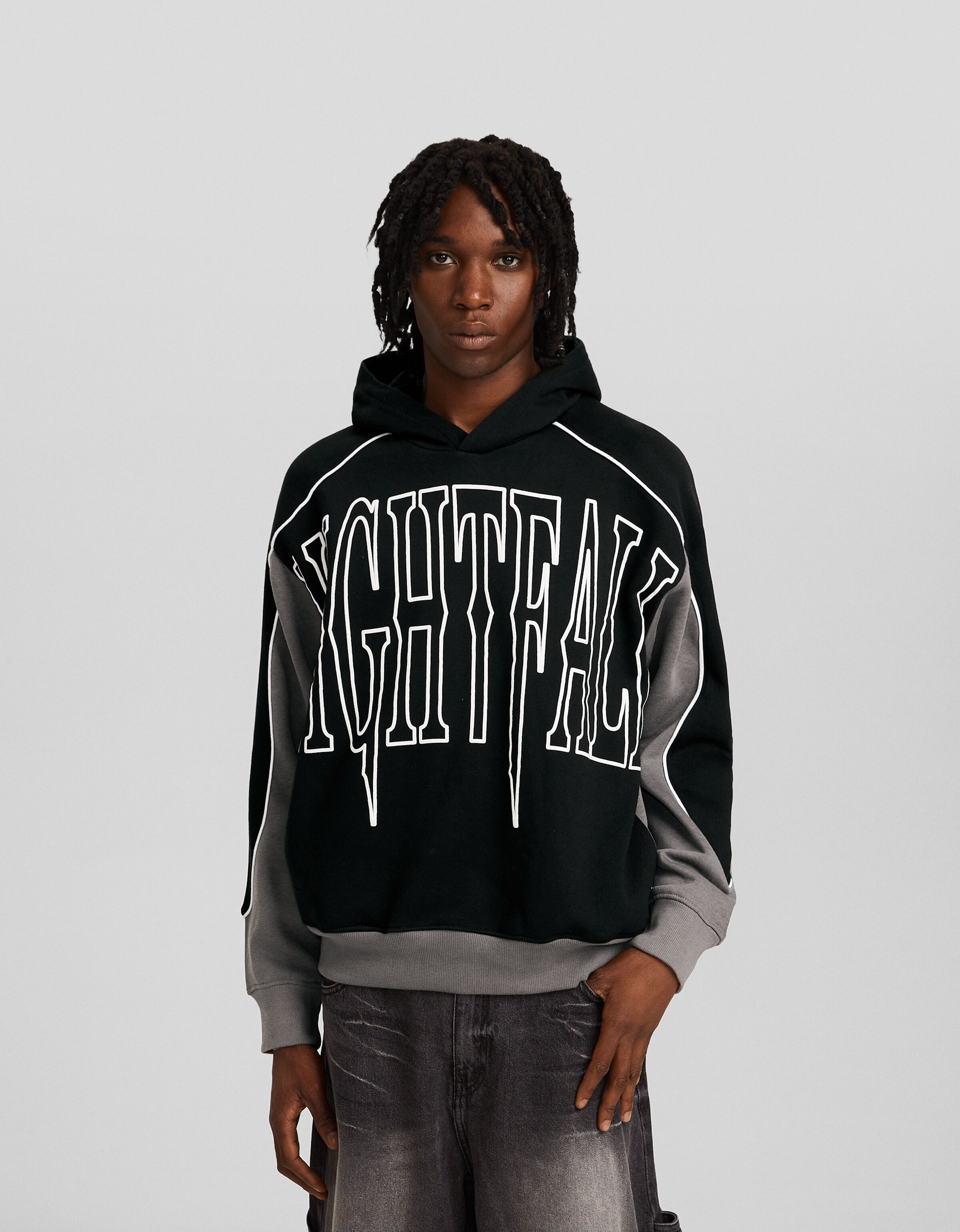 Sudadera cheap negra bershka