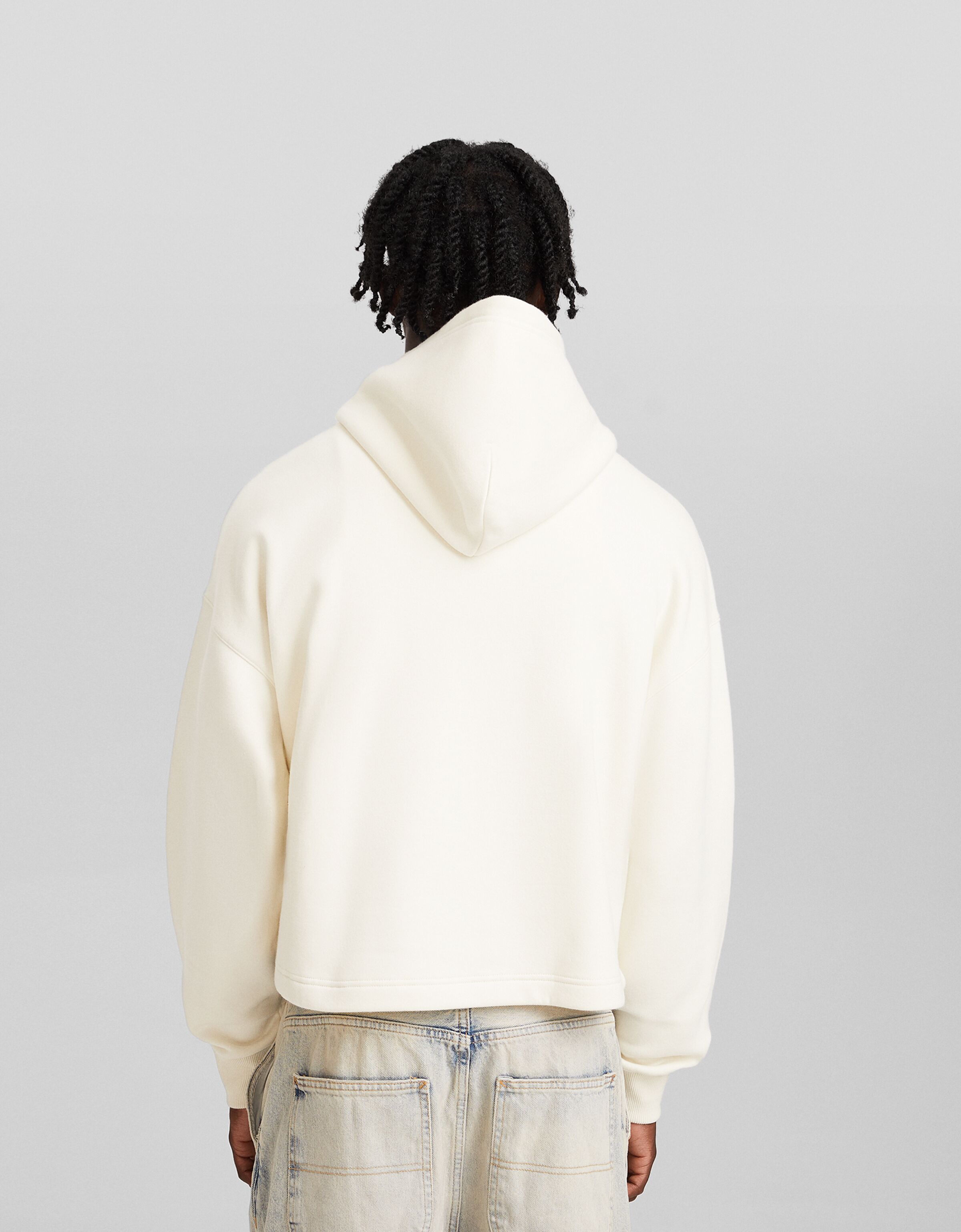 Men best sale cropped hoodie