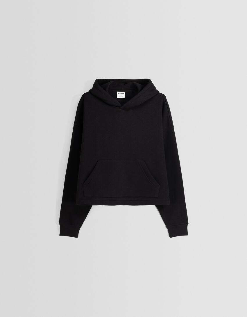 Cropped hoodie-Black-4