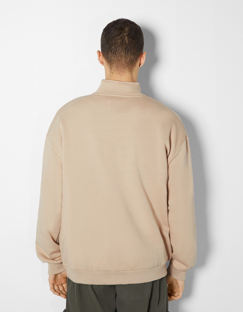 Bluza oversize z golfem-Wielbłądzi-1
