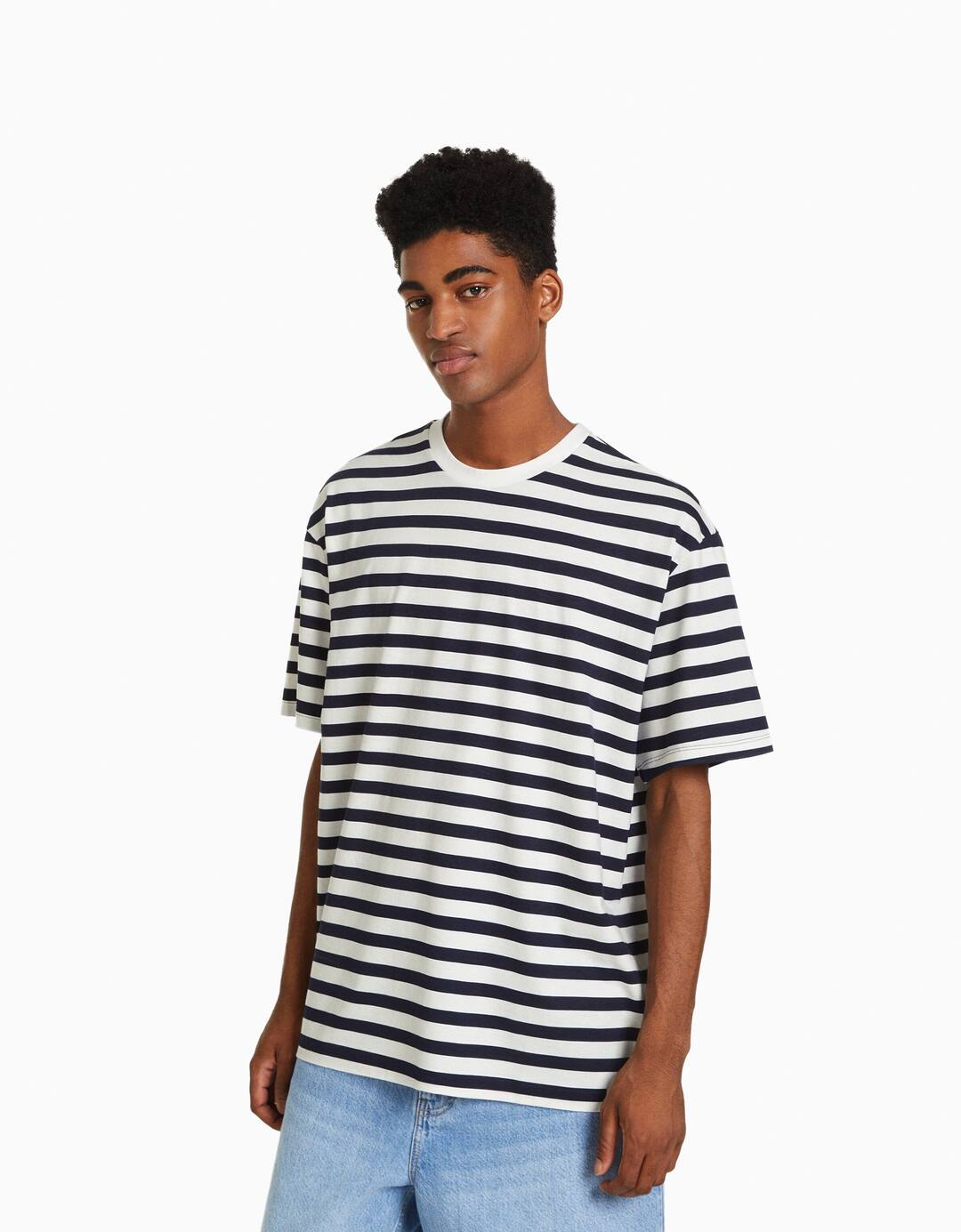 Print boxy fit short sleeve T-shirt