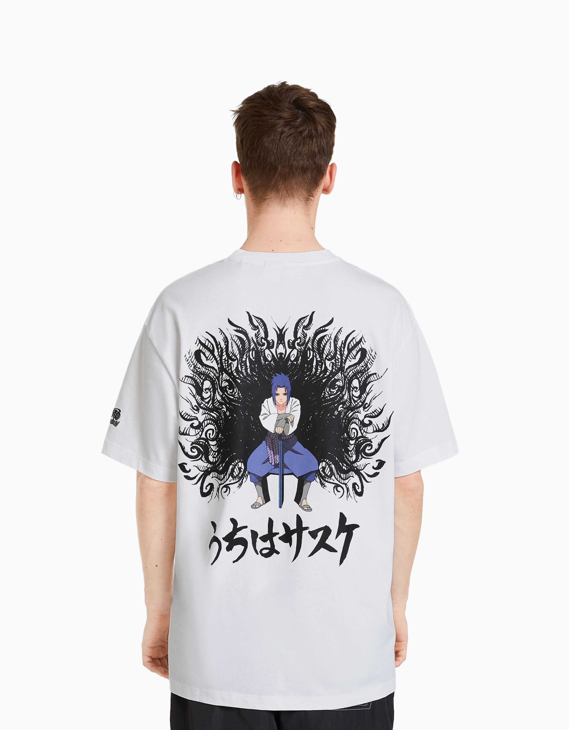 Naruto print boxy fit short sleeve T shirt T shirts Men Bershka