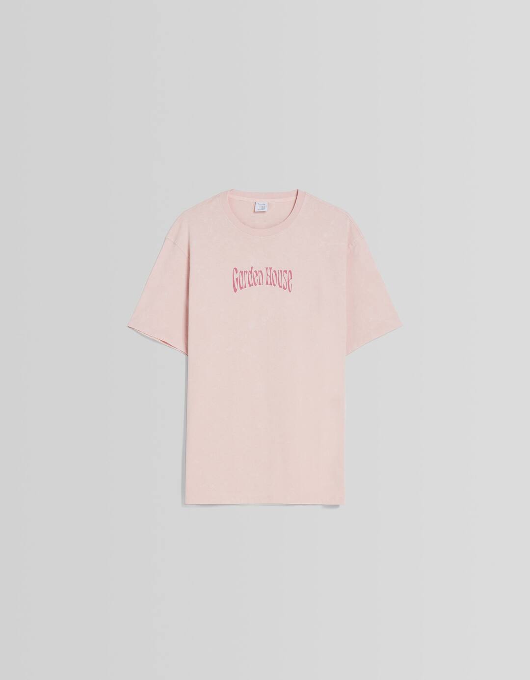 Camiseta manga corta boxy fit print