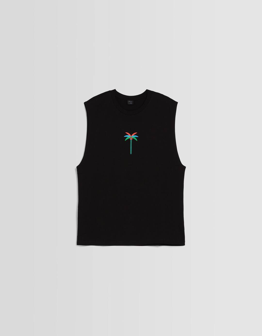 Camiseta sin mangas worker print