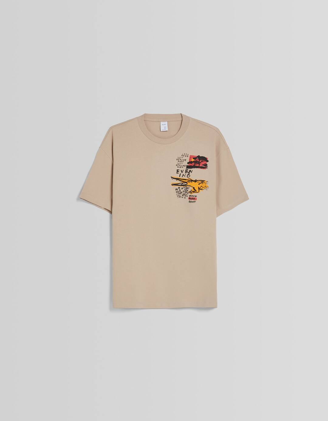 Camiseta manga corta boxy fit print