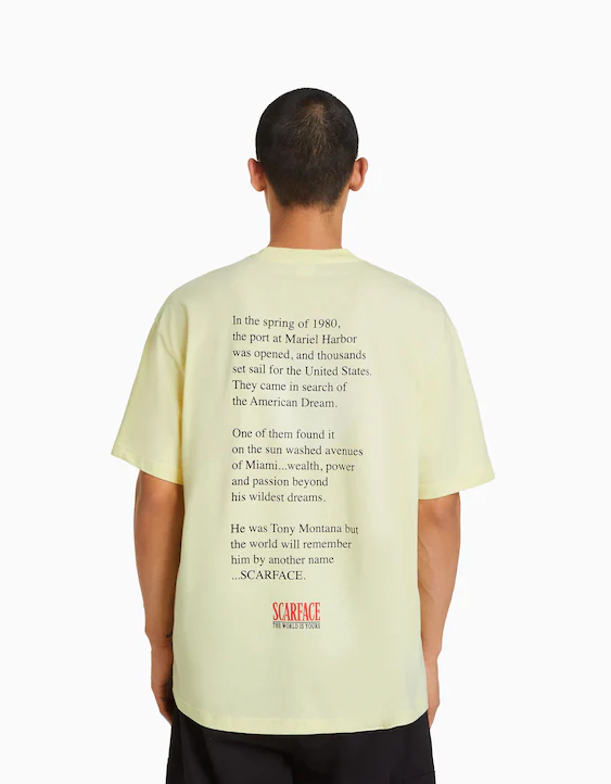 Pesimista Desilusión oveja Camiseta Scarface manga corta boxy fit print - Camisetas - Hombre | Bershka